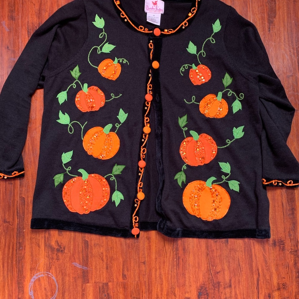 Vintage Halloween Pumpkin cardigan